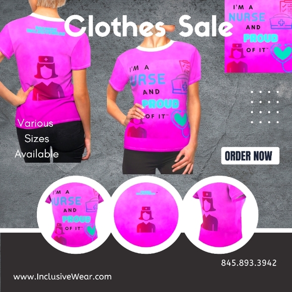 Nurse and Proud of It Woman's Cut and Sew Top - Picture 1 of 6